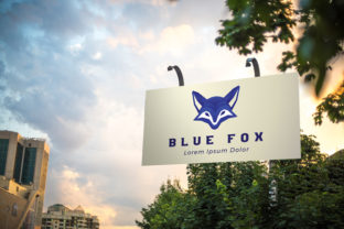 Blue Fox Logo Template: A Modern Design Asset for Branding and Creativity