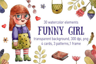 Funny Girl - Watercolor Set: A Creative Resource for Designers and Artists
