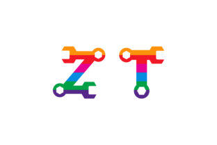 Zt Colorful Logo and Media Type Vectors: Letter G and M Logo Design Template